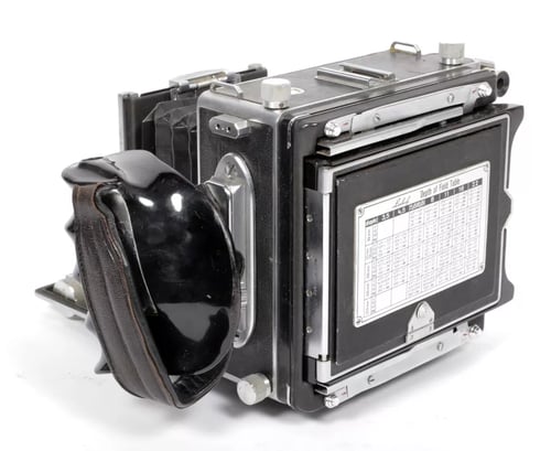 Image of Linhof Technika III 4X5 camera w/ 135mm + 210mm MC Lenses +grip +film +holders