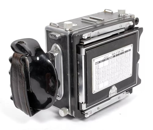 Image of Linhof Technika III 4X5 camera w/ 135mm + 210mm MC Lenses +grip +film +holders