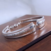 Image 1 of Dainty Flower Vintage Spoon Bracelet