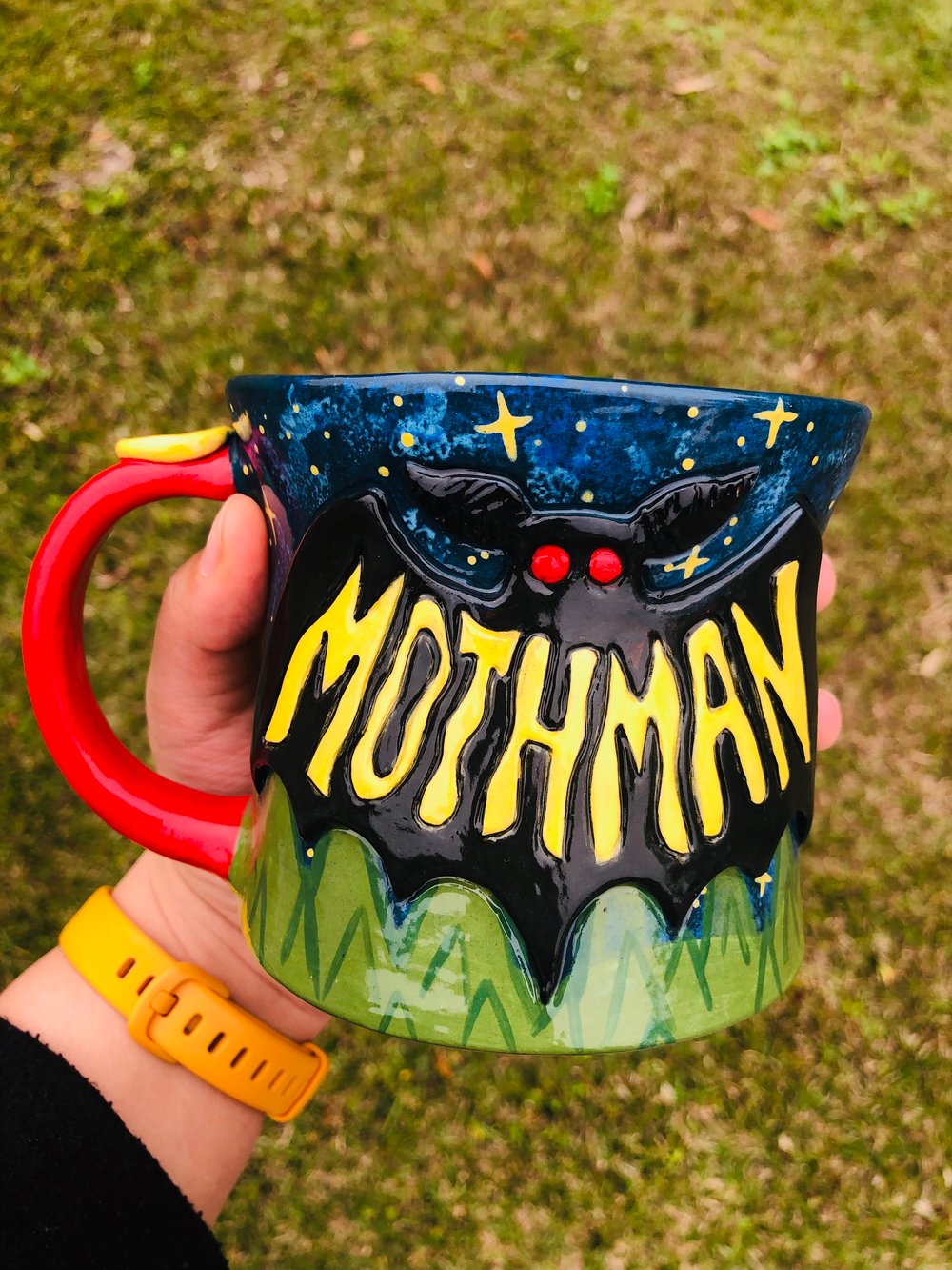 Image of Mothman mug for Alex F