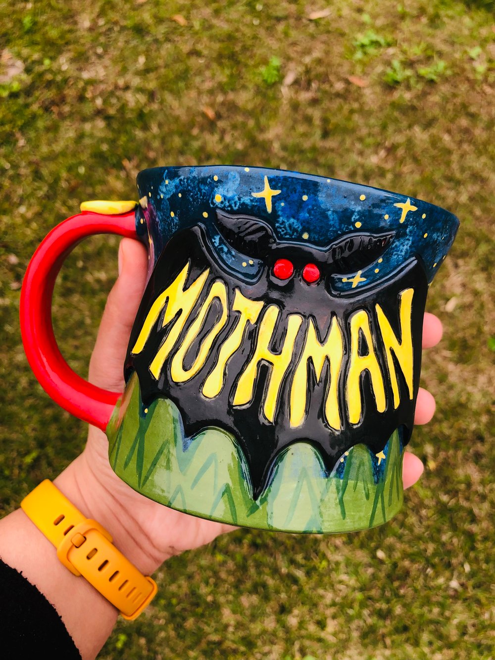 Image of Mothman mug for Alex F