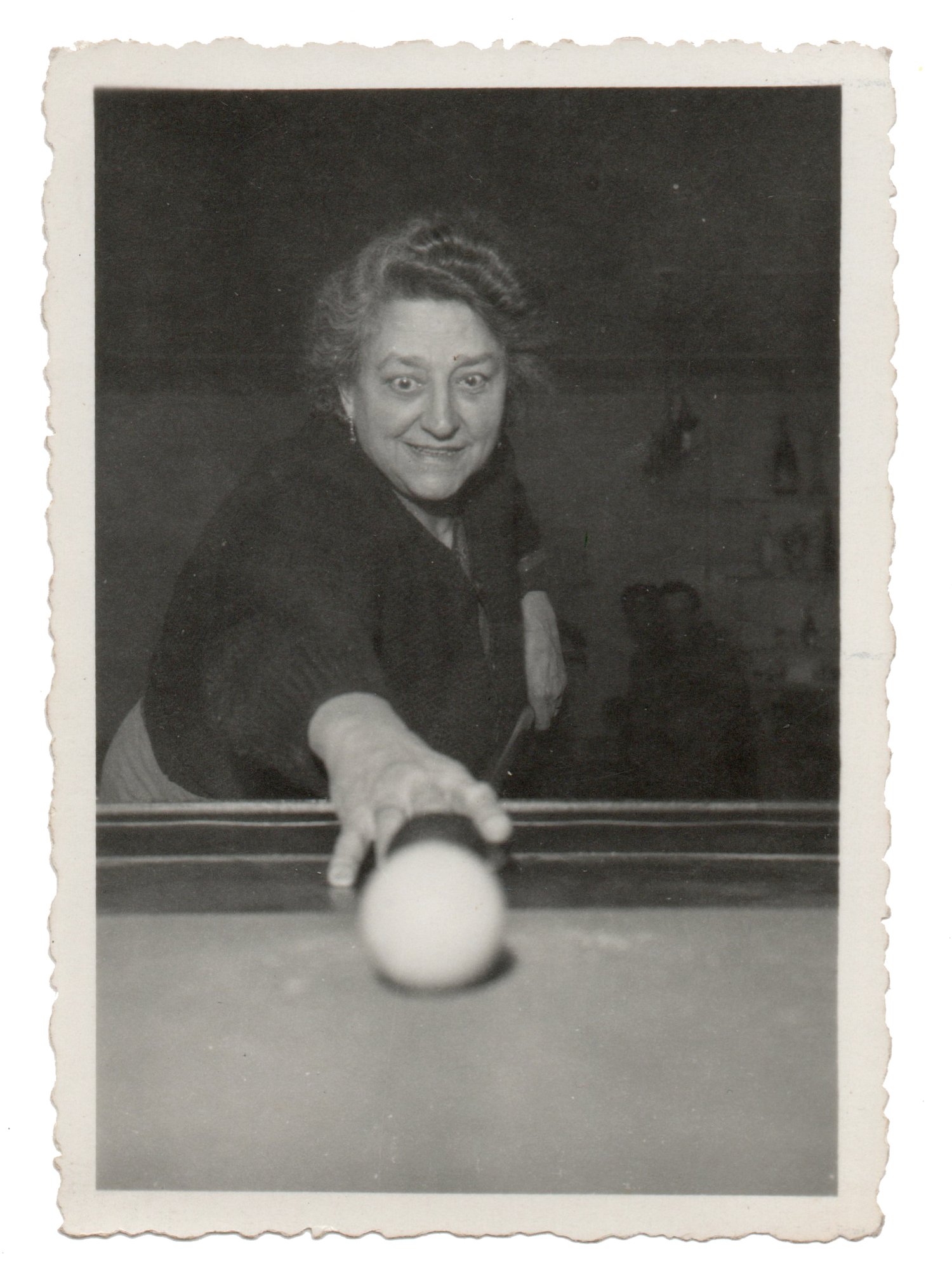 Image of Unknown: playing snooker, ca. 1950