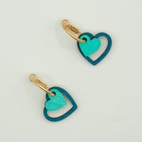 Image 2 of Pendientes Green hearts de Materia Rica