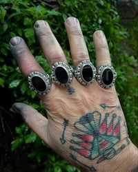 Image 5 of WL&A Handmade Colorado Black Onyx Thunderbird Signet Ring