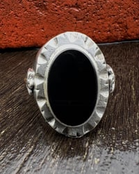 Image 2 of WL&A Handmade Colorado Black Onyx Thunderbird Signet Ring