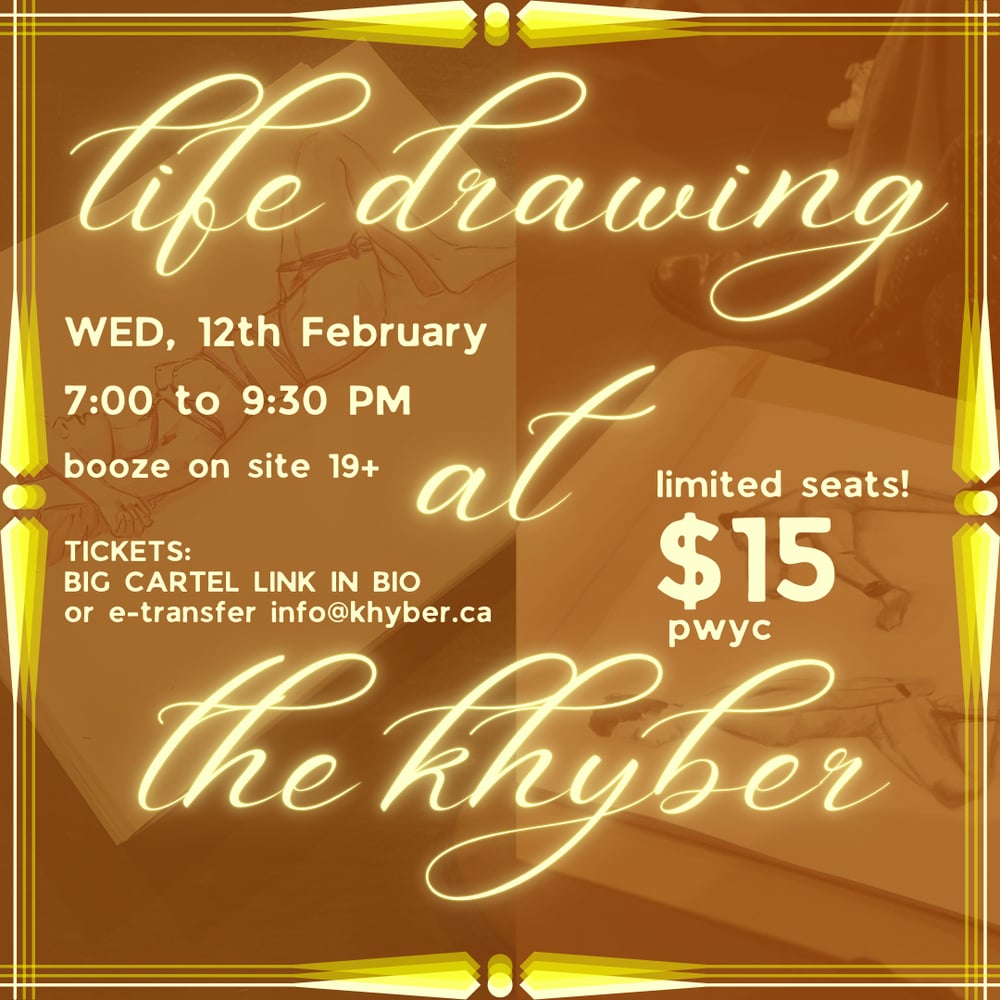 Image of Life Drawing at the Khyber! Wednesday February 12th: 7 to 9:30PM