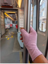 Image 5 of Lavender compression gloves 
