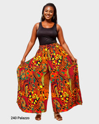 Orange multi-colored palazzo pants