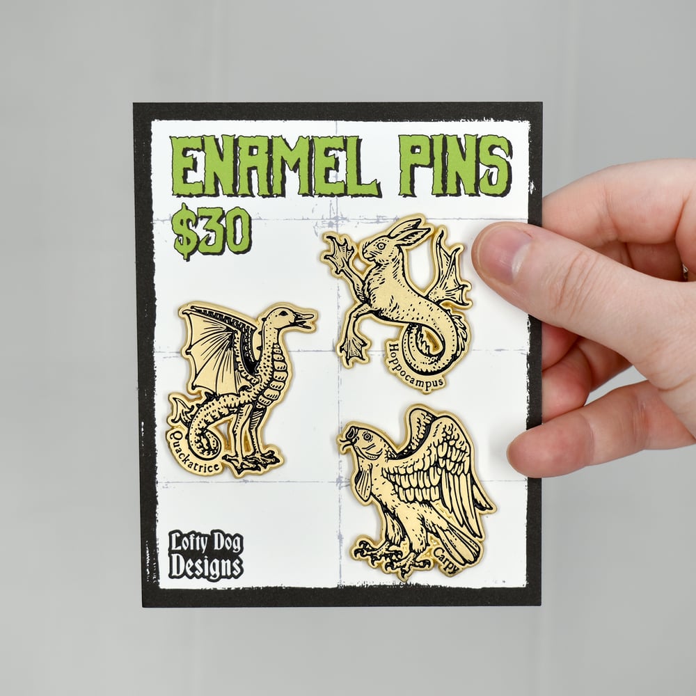 Bestiary Enamel Pin Set