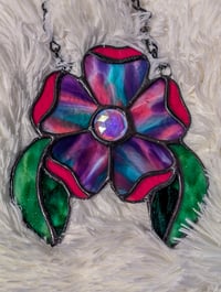 Image 4 of Pinky Purpley Tealy Patchwork Flower