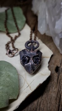 Image 2 of Crystal Eyes Dragon Skull Pendant