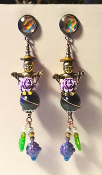 Gothic Grapes Drops Earrings.