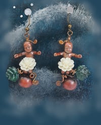 Orange Babies with Blossums Earrings.