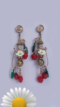 Apples n' Blossoms Babies Earrings. They're Handcrafted and the Only Pair in the Universe!