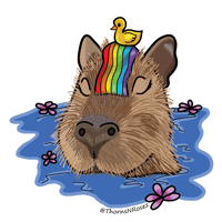 Capybara Pride Sticker