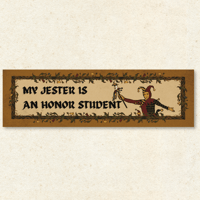 Image 2 of Medieval Jester Honor Student Bumper Sticker