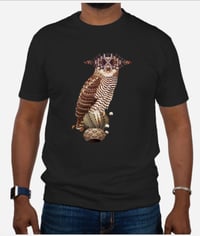 Image 3 of Night Owl Animal Totem w/ Mushrooms Original Art by WAS IV  T-SHIRT