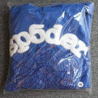 Sp5der Classic Web Hoodie Blue