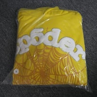 Sp5der Classic Web Hoodie Yellow
