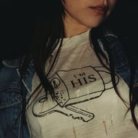 Image 3 of I'm His White T-Shirt Small