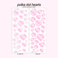 polka dot hearts. 