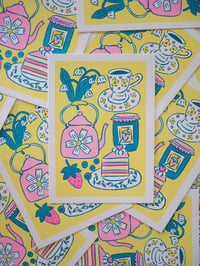 Image 2 of 'Spill the tea' riso print