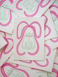Image 2 of 'You're purr-fect' riso print