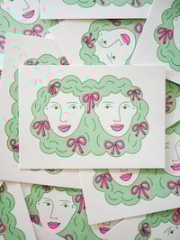 Image 2 of 'Bows' riso print