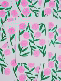 Image 2 of 'Peonies' riso print