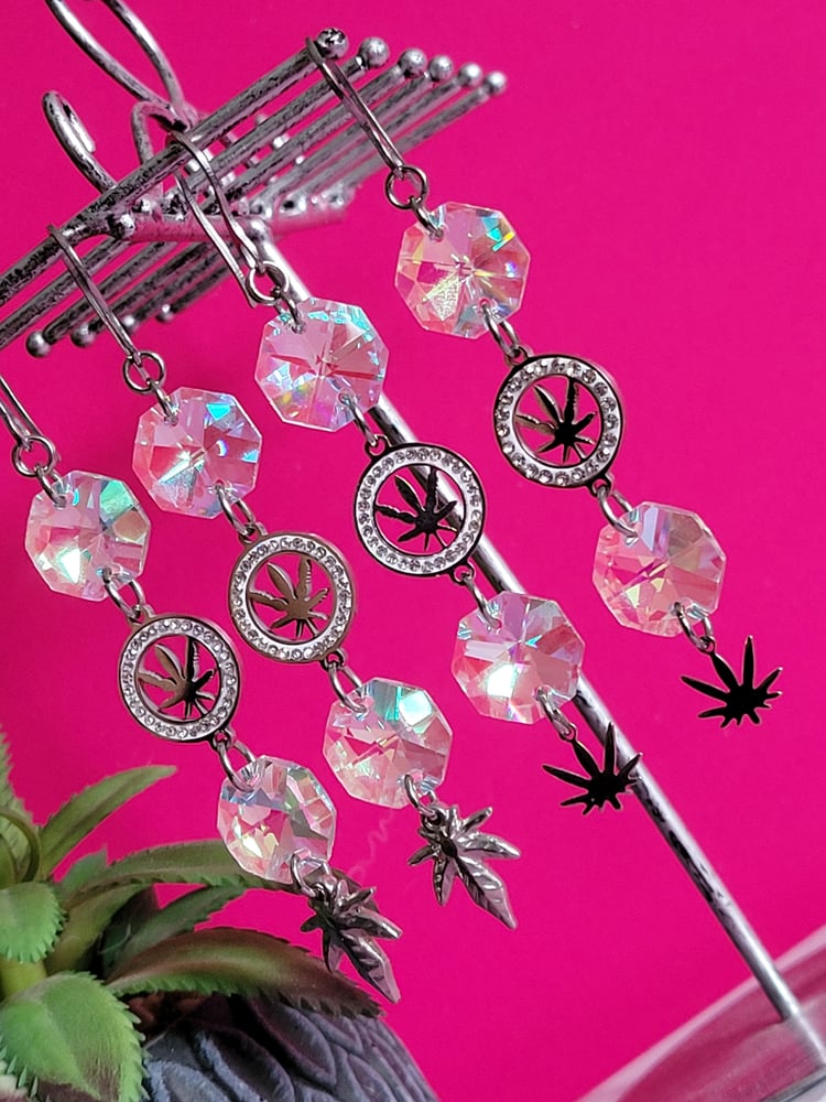 Image of "Dope Kita" 2 Diamante Earrings 