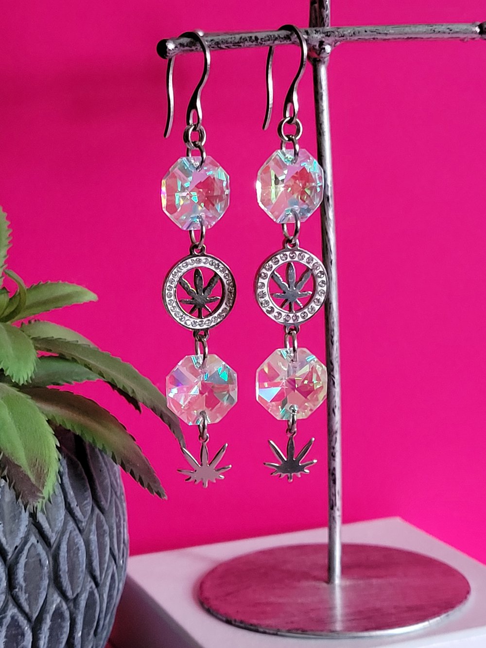 Image of "Dope Kita" 2 Diamante Earrings 