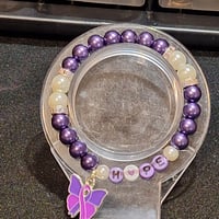 Image 1 of Hope Purple Awareness Bracelet