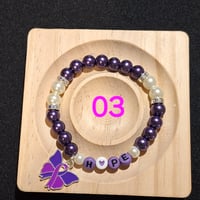 Image 3 of Hope Purple Awareness Bracelet