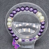 Image 4 of Hope Purple Awareness Bracelet