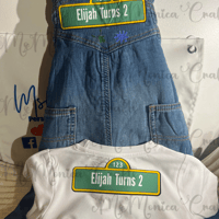 Image 2 of Personalized Toddler Overall Set - Any Theme