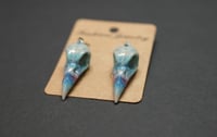 Image 2 of Full color 3d printed Crow Skull earrings 