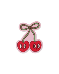 'cherry bow' sticker