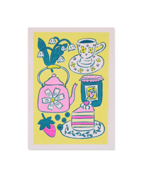 Image 1 of 'Spill the tea' riso print