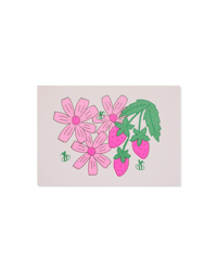 Image 1 of 'Strawberry garden' riso print