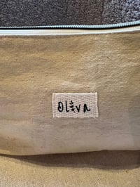 Image 2 of Handmade Cotton Toiletry Bag - Stained with Natural Elements Earth Beige