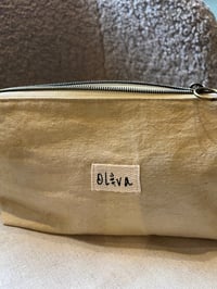 Image 3 of Handmade Cotton Toiletry Bag - Stained with Natural Elements Earth Beige