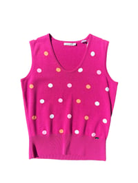 Image 1 of Pink Knit Spot Top 12