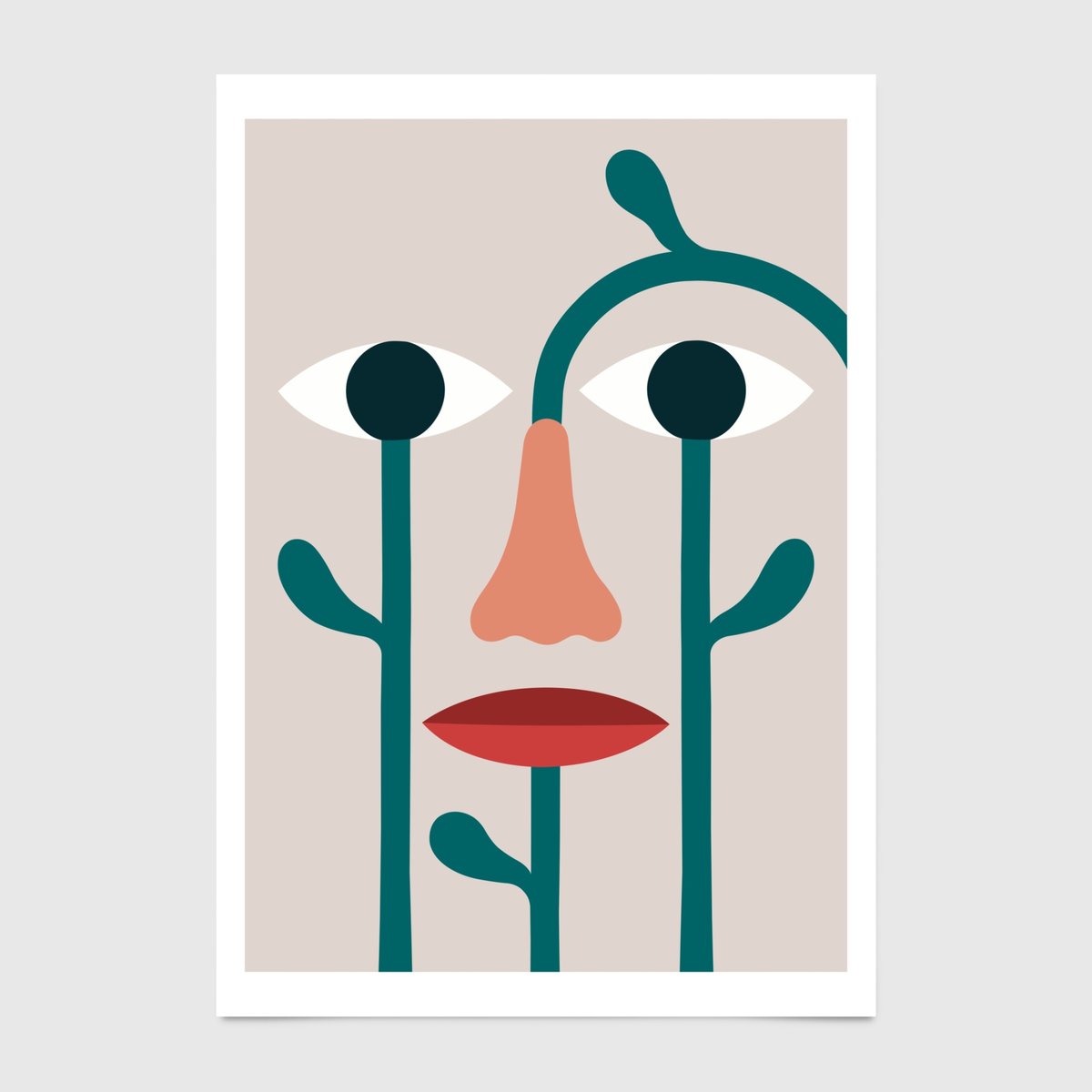 Image of Print ‘Face Fleurie’