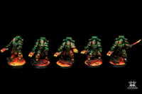 Commission painting - 5x Salamanders Legion Pyroclasts