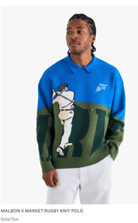 Image 2 of MALBON X MARKET RUGBY KNIT POLO [2025]