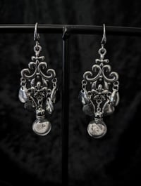 Image 1 of Voodoo Dust Earrings : Glass vial with human bone dust