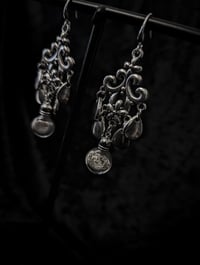 Image 2 of Voodoo Dust Earrings : Glass vial with human bone dust