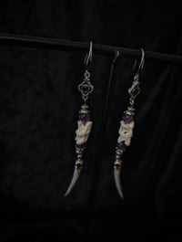 Image 2 of Voodoo Dust II Earrings : Glass vial with human bone dust