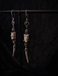Image 4 of Voodoo Dust II Earrings : Glass vial with human bone dust