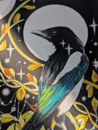 Image 2 of Two for Joy Magpie and Gorse Print